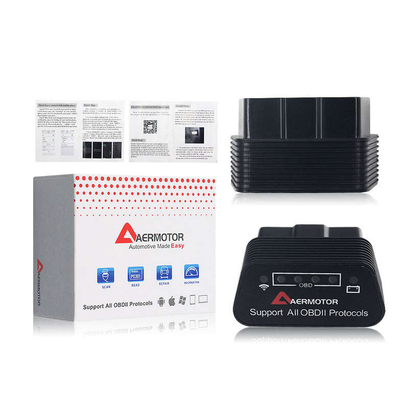 Aermtor WIFI ELM327 V1.5 Mini OBD2 Scanner for Multi-brands CAN-BUS as same as ELM327 wifi