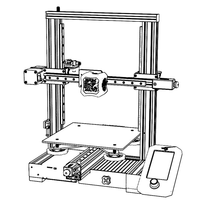 Ender 3 V2/Pro 3D Printer Upgrade Kit Black Knight kit and Belt Screws for Genuine Hiwin Linear Rail