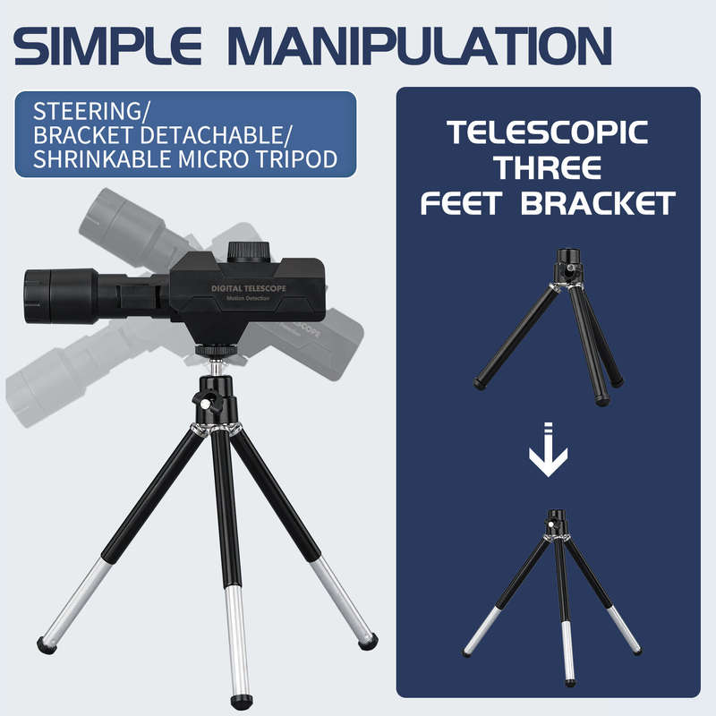 70X WIFI Digital Telescope With Metal Tripod Rechargeable Wireless Monocular Scope Support Android I