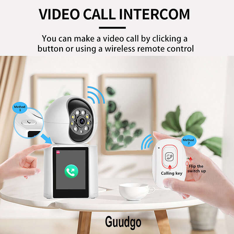 Guudgo 3MP 2.8 Inch IPS Screen Video Calling Camera Wireless PTZ IP Dome Camera Night Vision Humanoi