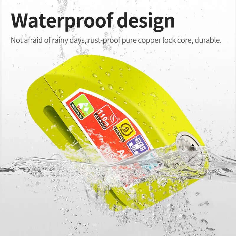 Smart Bicycle Disc Brake Lock 110dB Loud Alarm Anti-thief Protection Aluminum Alloy Waterproof Remin