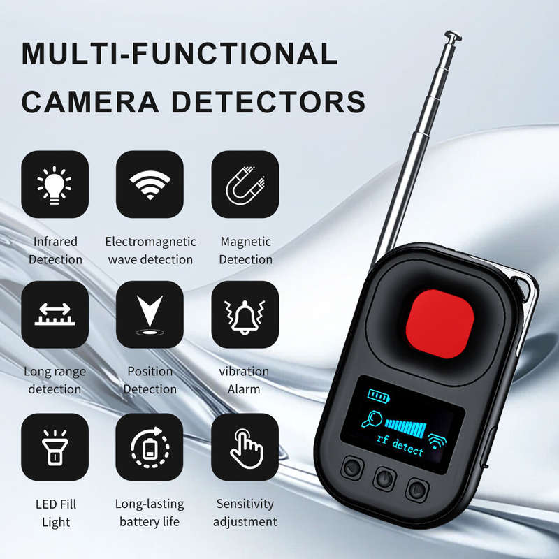 T03 Multi-function Display Hidden Cameras GPS Tracker Detector 1MHz-6.5GHz Frequency Range 450mAh Ba