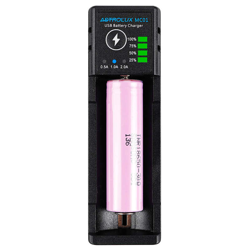 Astrolux MC01 2 in1 USB Charging Mini Battery Charger Portable Mobile Phone Power Bank Current Optio