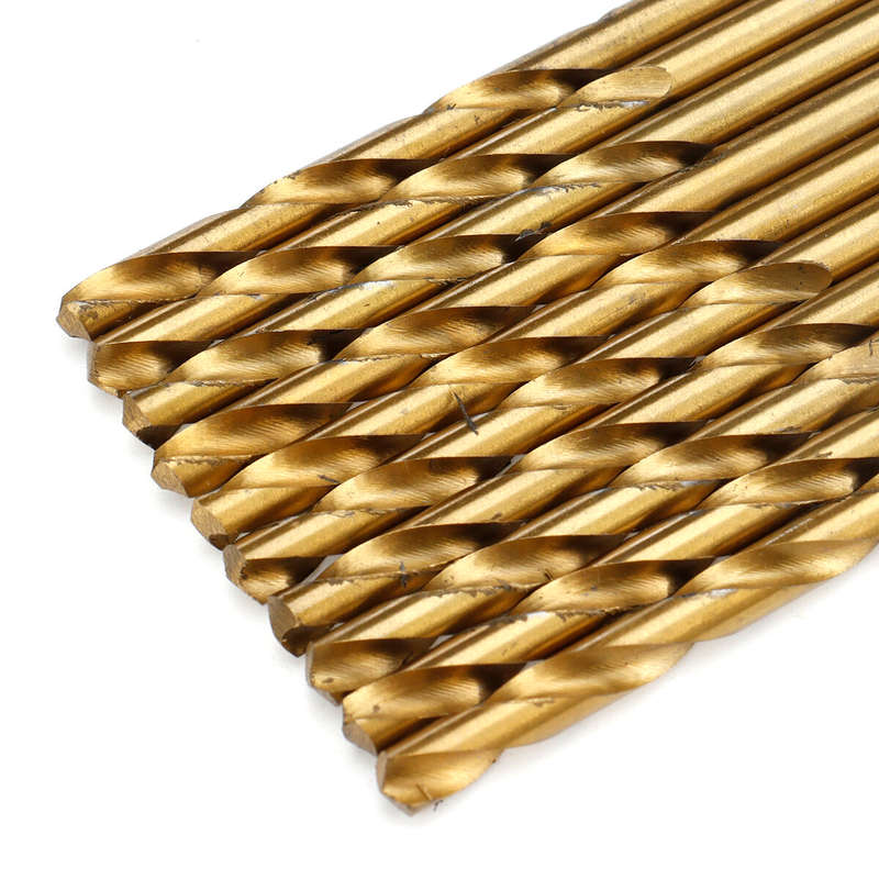 60PCS 1mm/1.5mm/ 2mm/2.5mm/3mm/3.5mm Titanium-Coated High-Speed Steel Twist Drill Bit Set Diverse Si