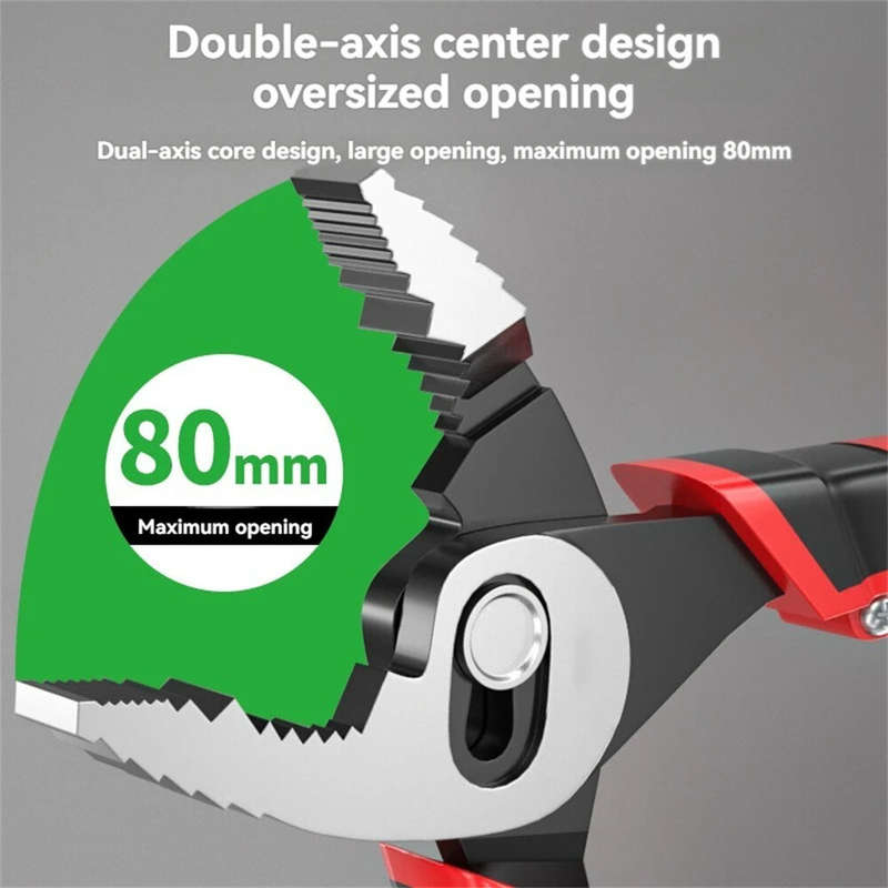 Multifunctional Fish Nose Pliers Double Axis Design 80mm Opening Chromium Vanadium Steel Wire Cutter
