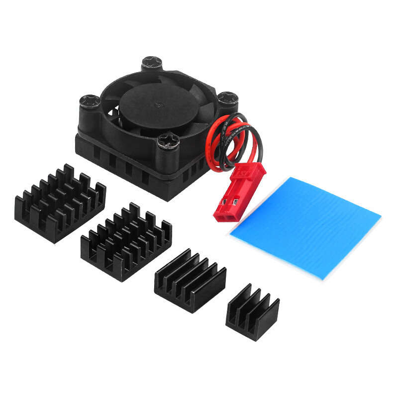 Orange Pi 5 Plus Cooling Fan Aluminum Heat Sink Dissipation with Thermal Pads CPU Chip Cooling for O
