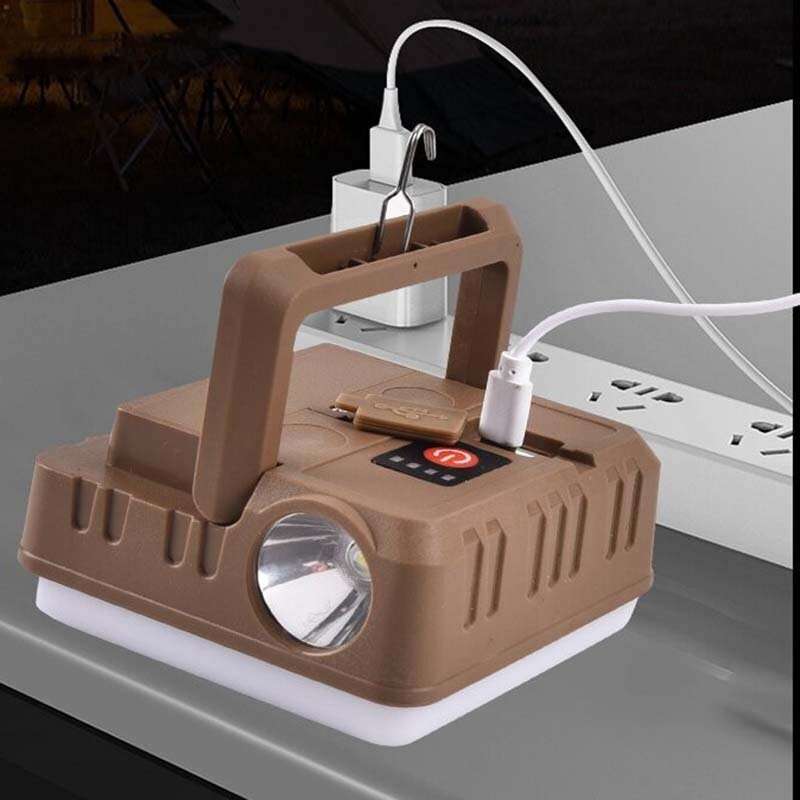 5 in 1 Outdoor LED Tent Lamp Far and Near Dual Light USB Charging Mobile Night Market Light Floor La