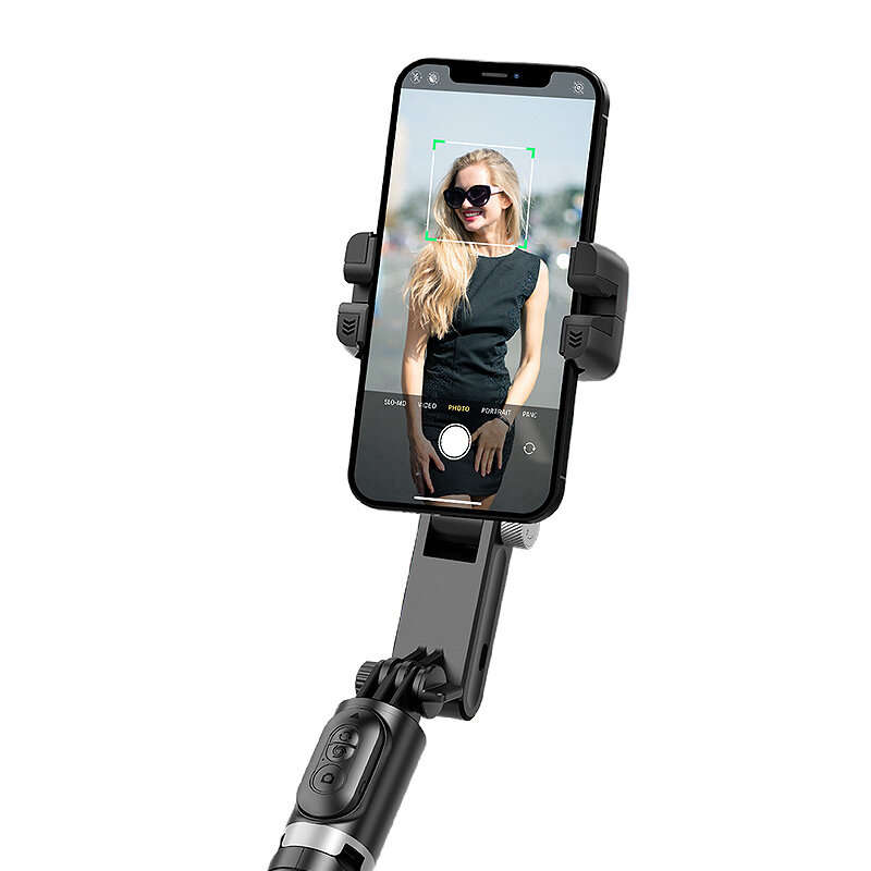 ToKQi Q18 Handheld Mobile Phone Gimbal Stabilizer bluetooth Selfie Stick Holder with Fill Light for