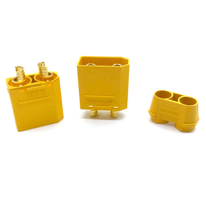 10PCS XT90 Power System Connectors High Voltage DC 500V Copper Gold-Plated for Kids Electric Car Lit