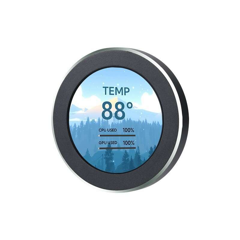 2.1-inch Water-cooled IPS USB Secondary Screen Built-in Screen Monitor Computer Status 360-degree Ro