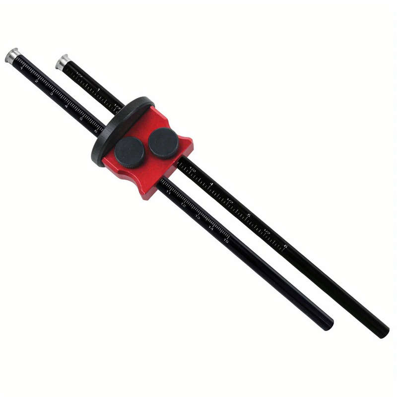 Double Head Wheel Marking Gauge Aluminum Parallel Line Drawing Tool Woodworking Marking Scriber Rule