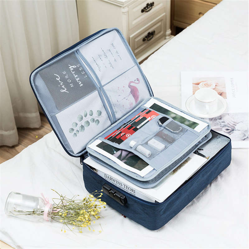 Large Capacity Document Storage Bag Creative Multifunction File Folder Bags for Home Travel Organize