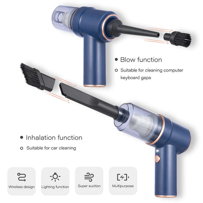 Cordless Handheld 120W 80000mbar Car Vacuum Cleaner Wet and Dry Vacuum Cleaner Suction for Car Home
