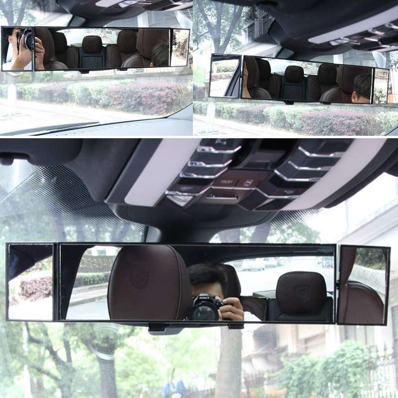 Car Clip On Rear View Mirror Convex Mirror Driving Safety Universal Wide Angle Rear View Mirror Auto