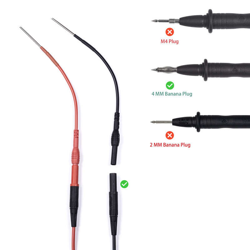 4mm Sheathed Banana Plugs and Outcrop Banana Plug Adapters Ideal for Multimeter Testing Hook Needle