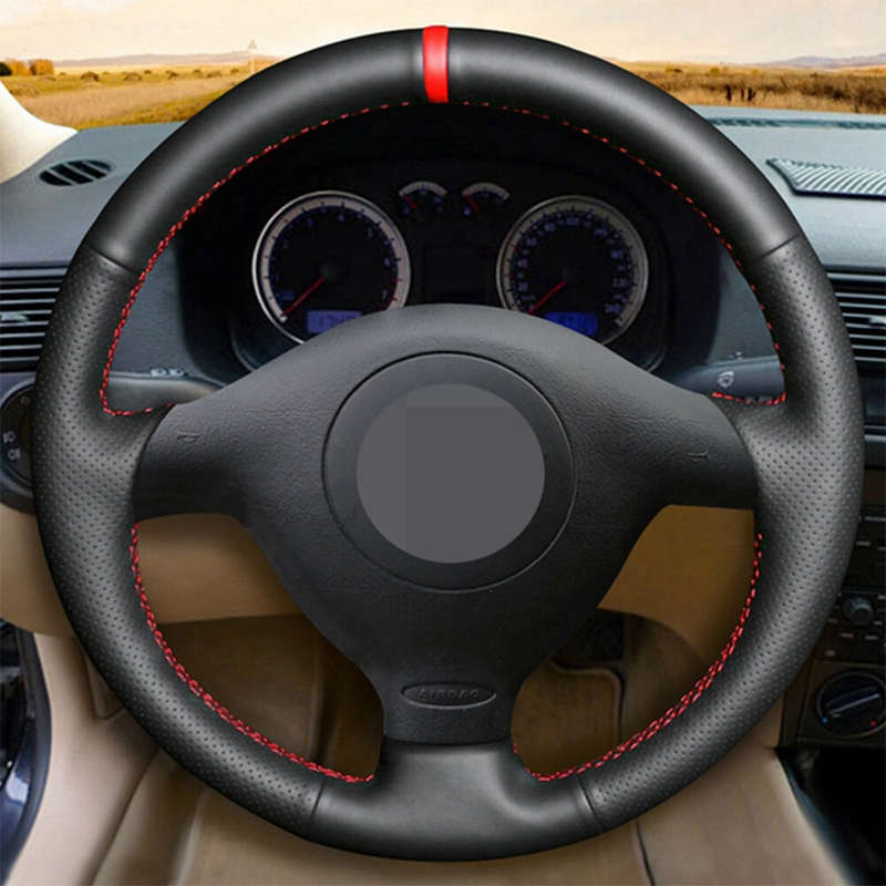 Artificial Leather Car Steering Wheel Cover for VW Golf 4 Passat B5 1996-2003 Seat Leon 1999-2004 fo