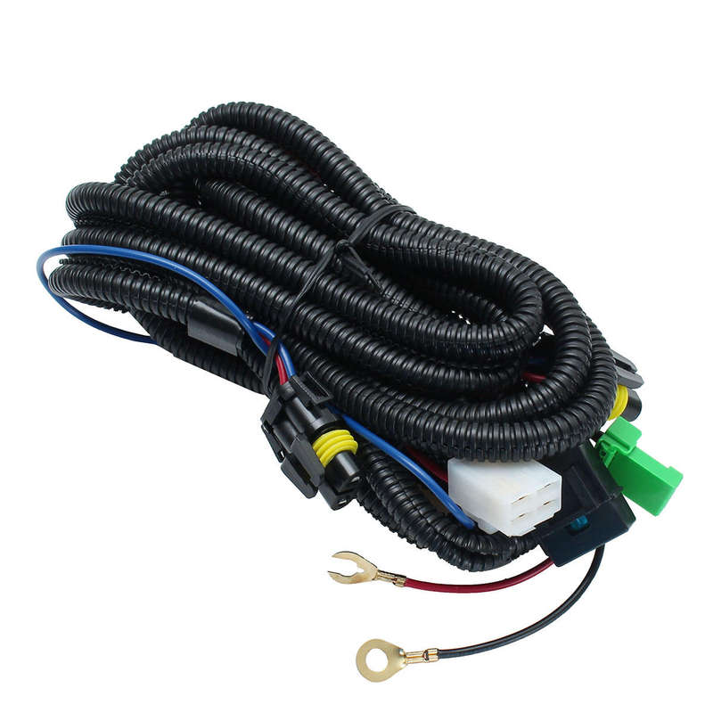 Car Front Bumper Fog Lights With H11 Bulbs Wiring Harness 6000K Pair For Toyota Yaris 4Dr Sedan 2006