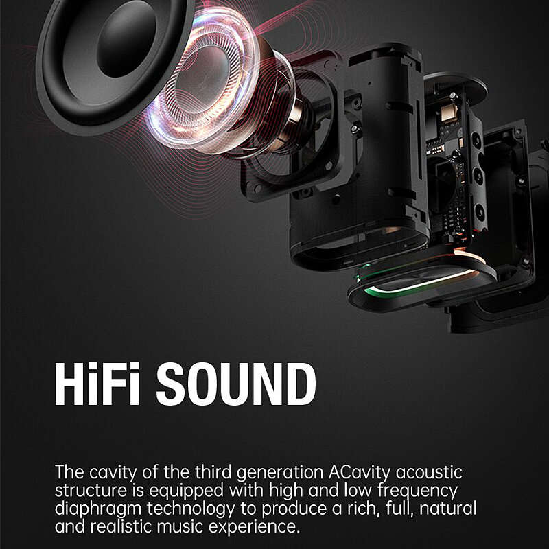 Sanag M13S PRO 5W bluetooth 5.1 Speaker Portable Speaker HiFi Surround Sound Subwoofer RGB Light IPX