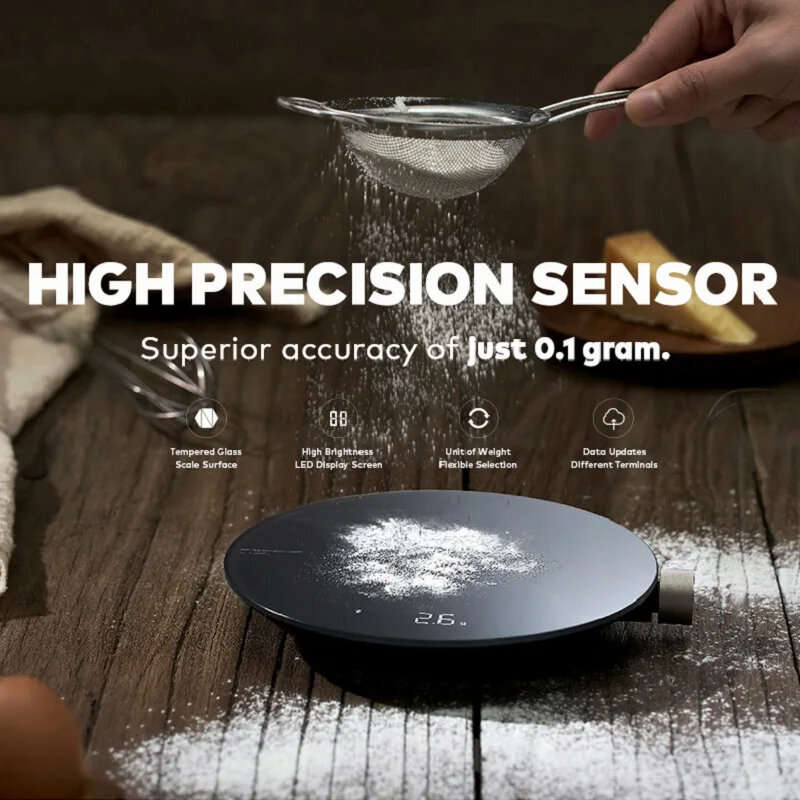 HOTO Smart Kitchen Scale Bluetooth APP Electronic Scale, Mechanical Scale Food Weighing Measuring To