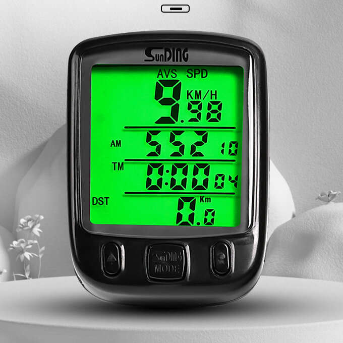 Waterproof LCD Display Cycling Bike Bicycle Computer Odometer Speedometer with Green Backlight bicyc