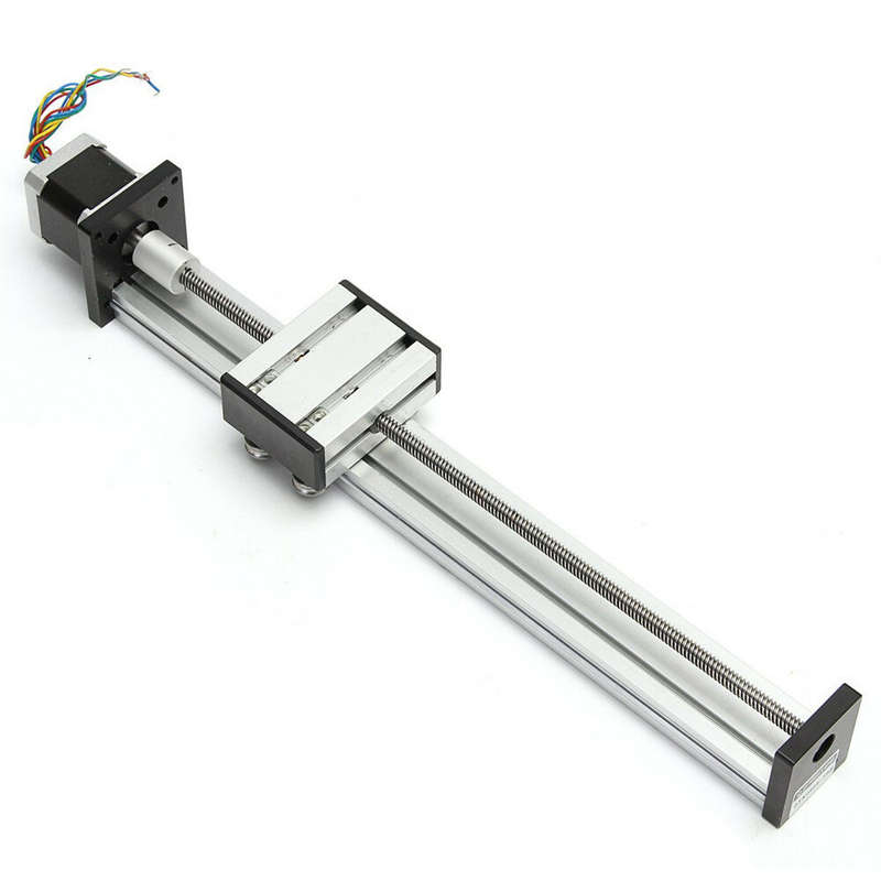 Machifit 100-500mm Stroke Linear Actuator CNC Linear Motion Lead Screw Slide Stage with Stepper Moto