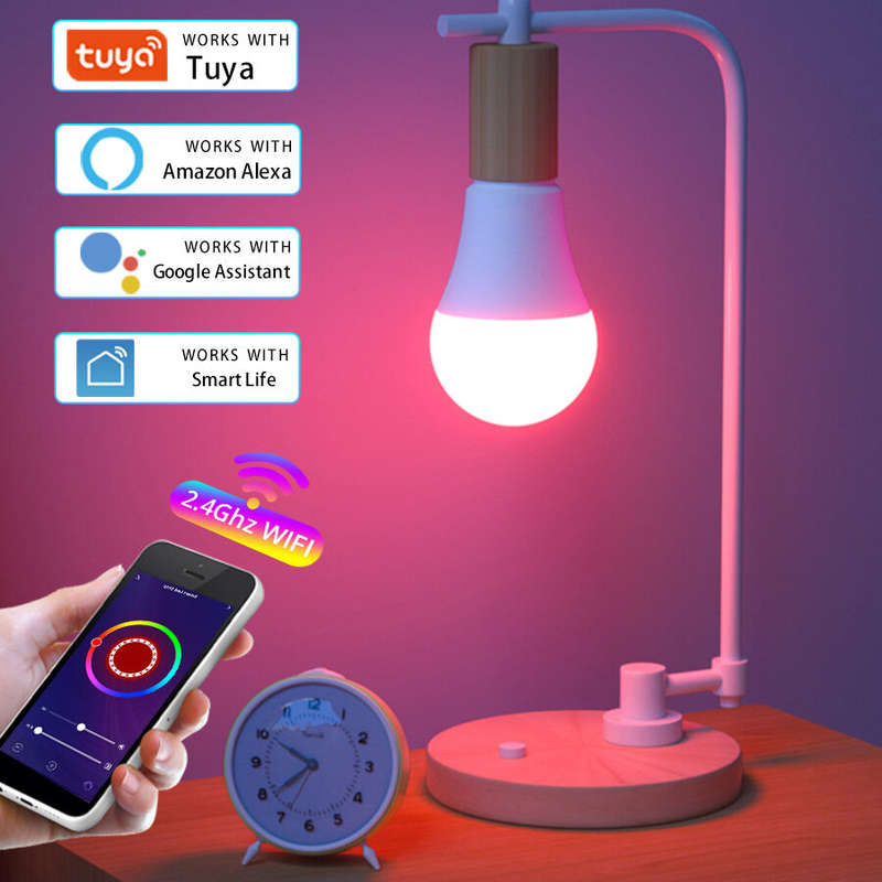 5W WiFi Smart Bulb E14 RGB+WW+CW Works With TUYA APP Alexa Compatible 2.4GHz Voice Control Energy Ef