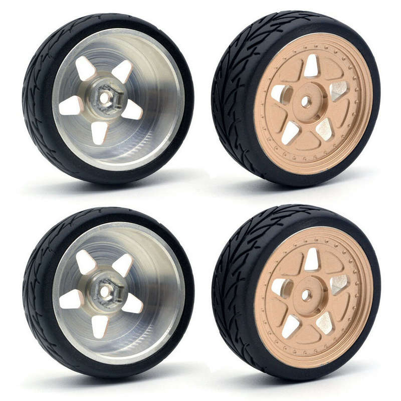 4PCS ZD Racing EX16 S16 1/16 RC Car Spare Tires Wheels Metal Rims 6630 Vehicles Models Parts Accesso