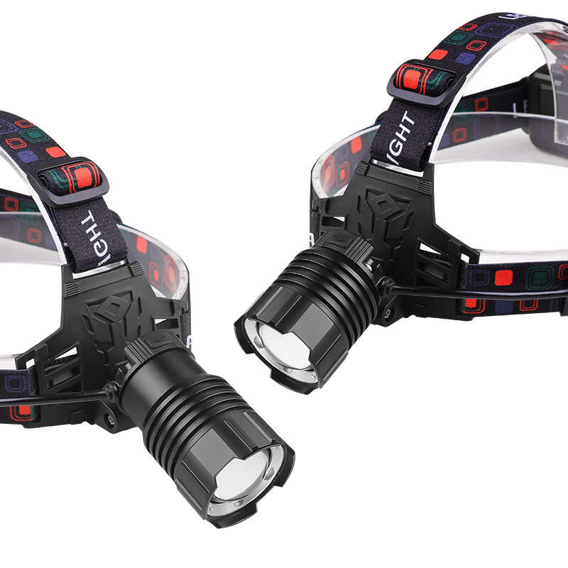 Multifunctional 30W LED Headlamp Telescopic Zoom Lightweight LED Strong Light Headlight 18650 Type-C