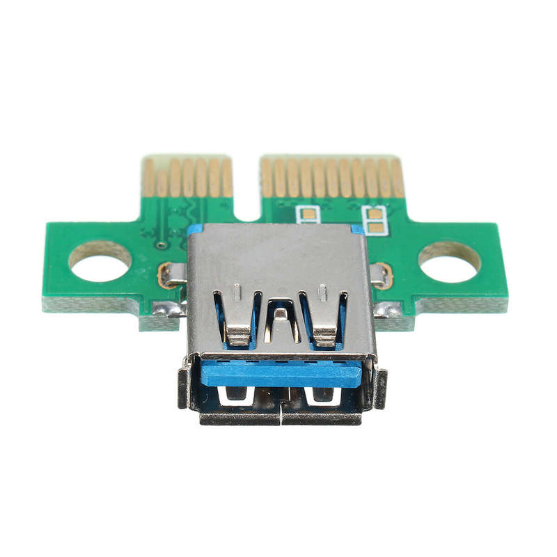 PCI-E Extender Card Adapter PCI Express 1X to 16X Extender Mining Rig 60cm USB 3.0 6Pin Power Mining