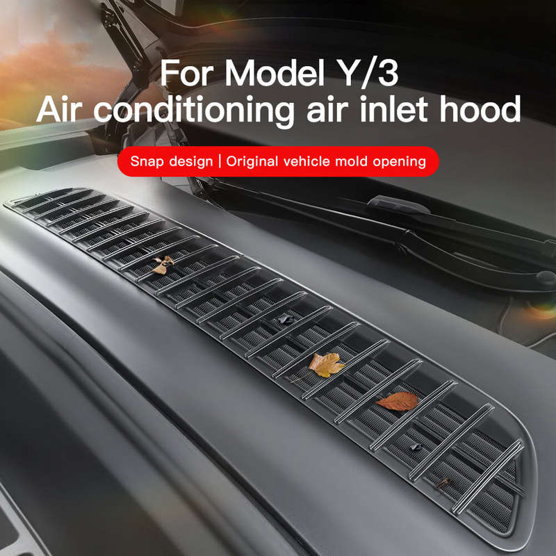 2pcs Air Inlet Protective Cover Anti-insect Anti-fouling Front Cover Air-Conditioning Cover For Tesl