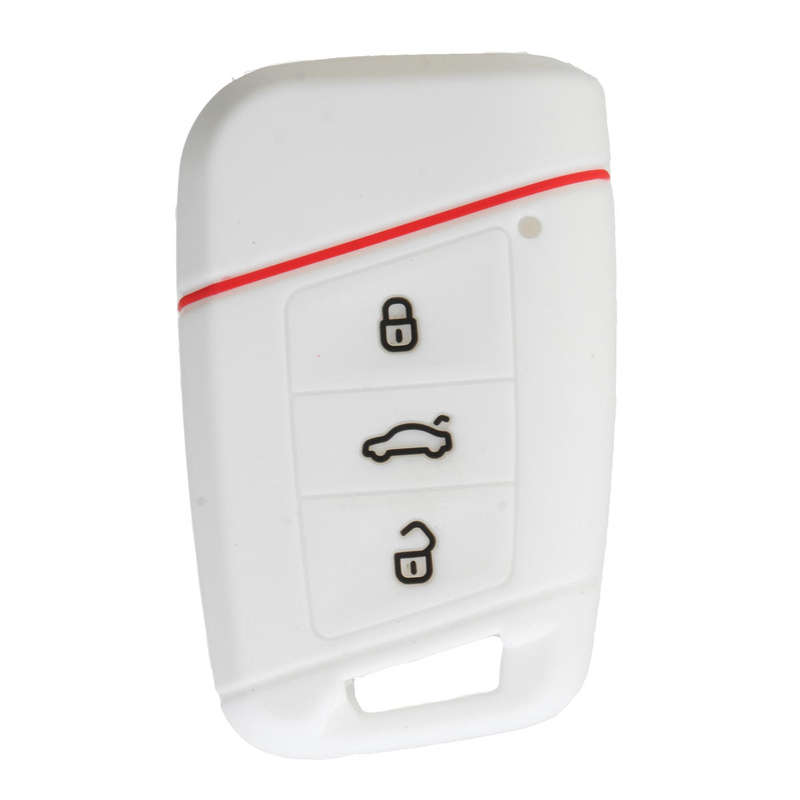Car Key Case 3 Buttons Silicone Remote Key Case cover FOB For VW