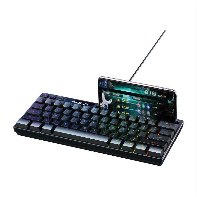 AULA F3061 61 Keys RGB Wired Membrane Gaming Keyboard USB Interface For PC/Laptop Connection Phone S