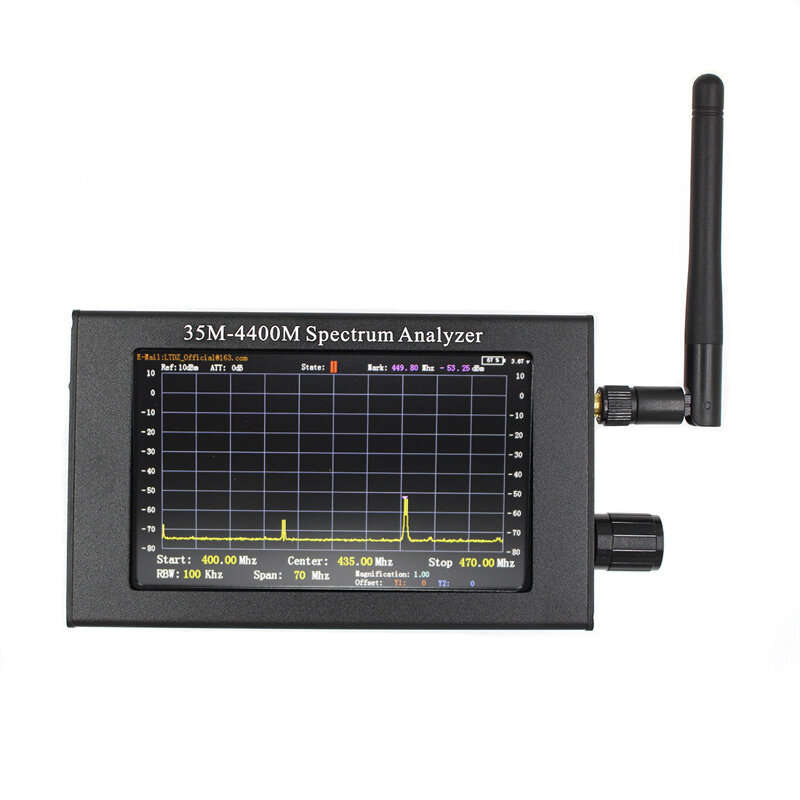 35M-4400MHz Spectrum Analyzer 4.3 inch LCD TFT Screen Handheld Simple Spectrum Analyzer Measurement