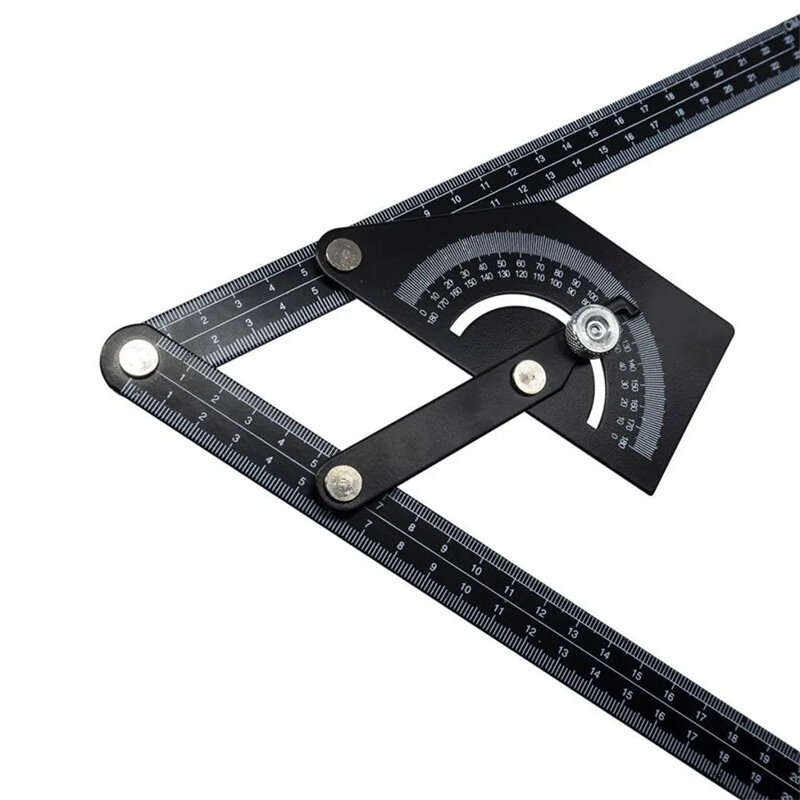 Woodworking Angle Ruler Universal Protractor 0-180 Degrees Aluminum Alloy Precision 0.3 230x500mm Me