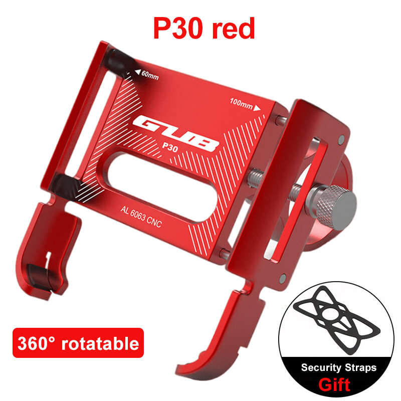 GUB P30 Bike Holder Aluminum Alloy 360 Adjustable Sturdy Anti-fall 0.2kg Lightweight Handlebar Holde