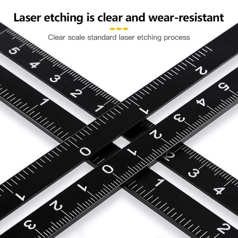 6/9/12 Fold Aluminium Alloy Angle Ruler Finder Measuring Ruler Perforated Mold Template Tool Locator