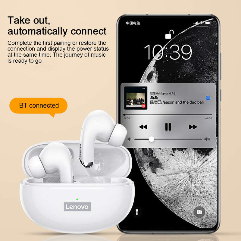 Lenovo LP5 TWS bluetooth 5.0 Headphones ENC Noise Cancellation Low Delay Gaming Earbuds 13mm Dynamic