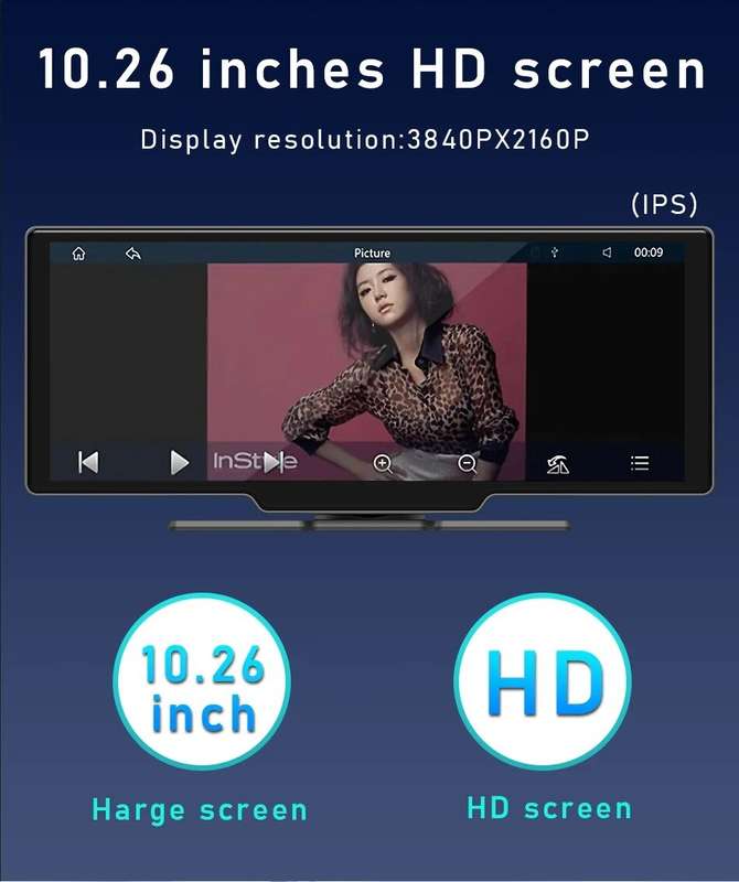 10.26 inch Portable bluetooth Car MP5 Player HD Large Screen Wireless Carplay Car Radio Built-in 1W