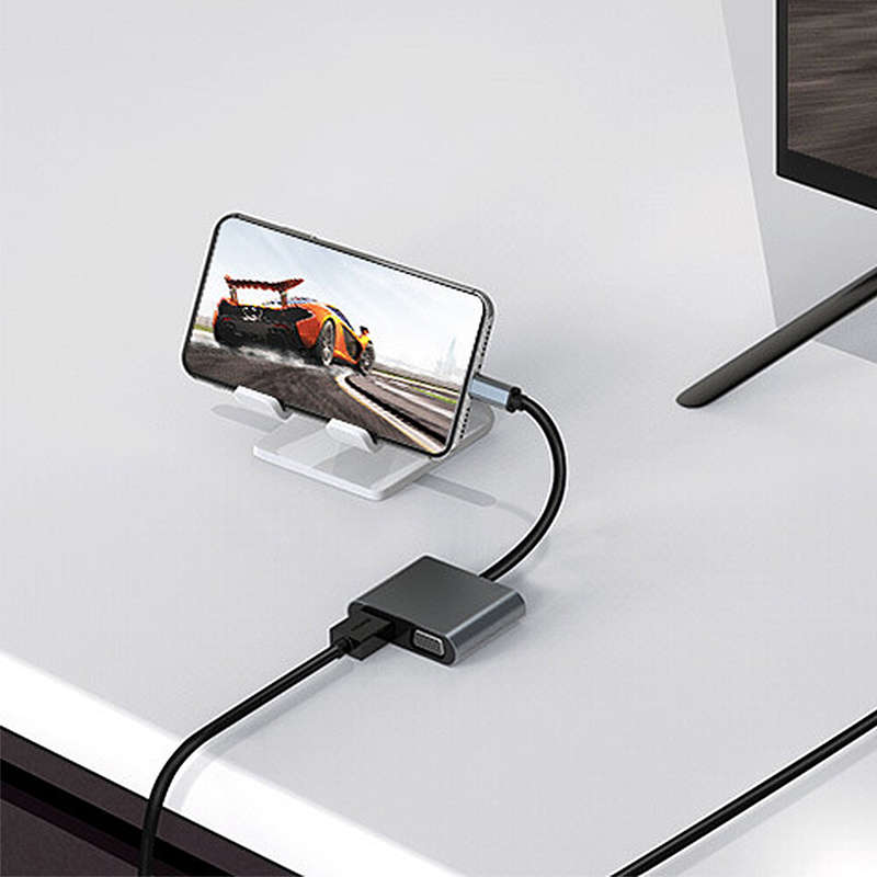 4 in 1 Type-C Docking Station 100W PD 4K/30Hz HDMI 1080P VGA USB3.0 Hub USB-C Splitter Adaptor for P