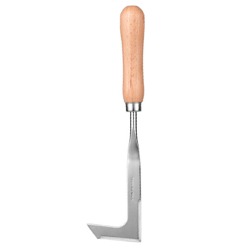 Crack Weeder Crevice Weeding Tool Stainless Steel L-Shaped Blade Beech Handle Garden Maintenance Law