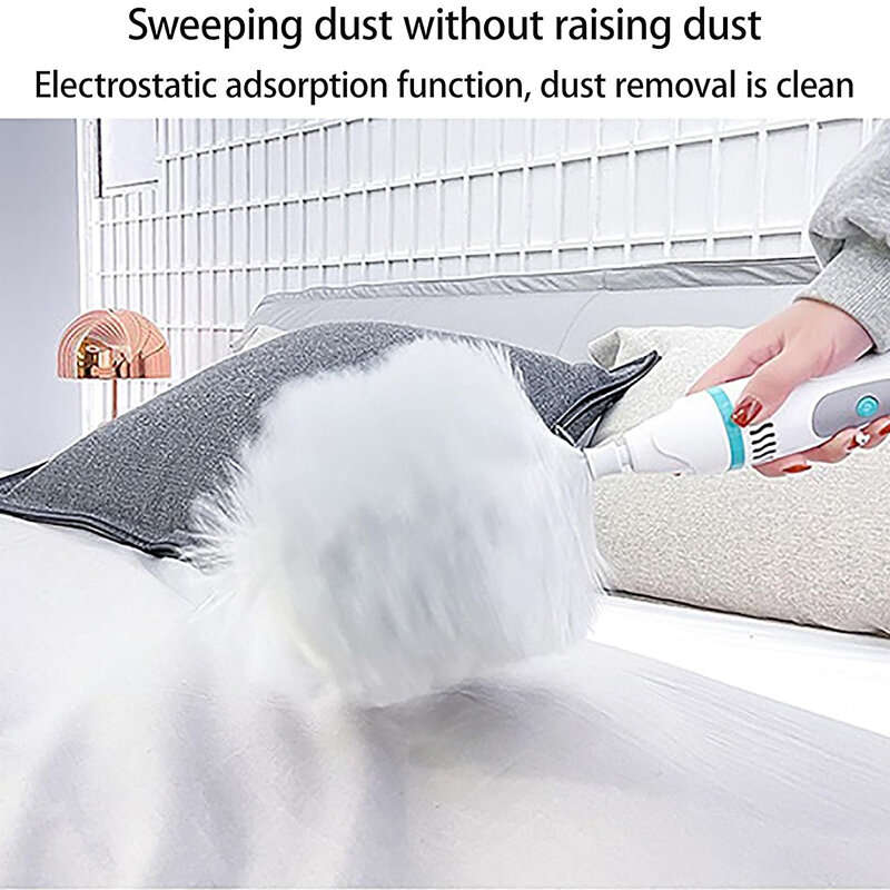 Electric Dusting Dusters for Cleaning, Rechargeable Automatic Feather Duster, Household Can Vacuum S