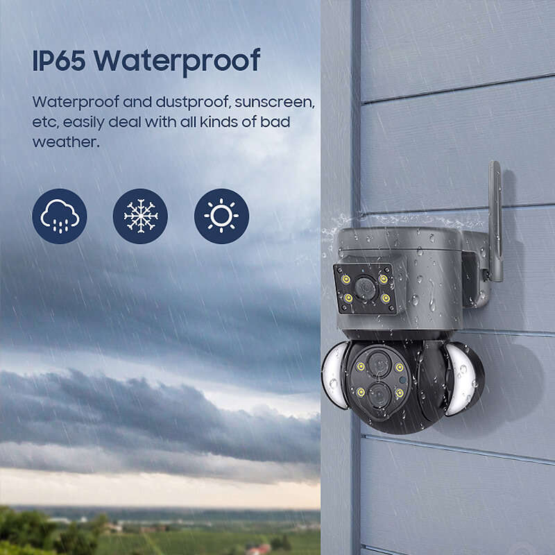 SECTEC 4G EU Version 10X Zoom Camera with Dual 4 Million Pixel Lenses Panoramic Camera Motion Tracki