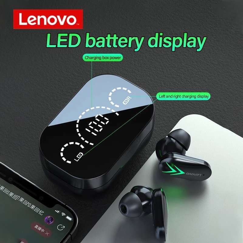 Lenovo XT82 TWS bluetooth 5.1 Earphone Gaming Headset Low Latency LED Power Display 13mm Large Drive
