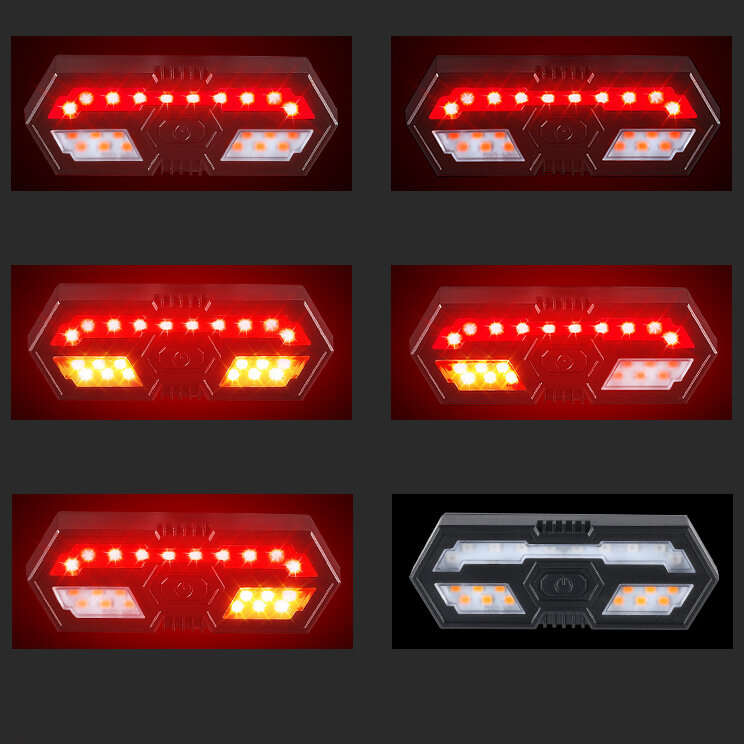 WEST BIKING Smart Bike Light Wireless Remote Control Rack Lamp LED Signal Tail Light USB Bicycle Rec
