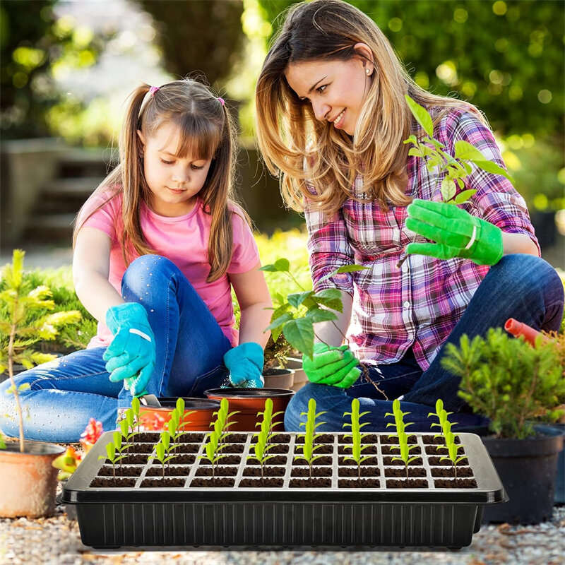 Seed Starter Tray with Grow Light 40 Cells Seed Starter Kit with Humidtiy Dome Seedling Starter Tray