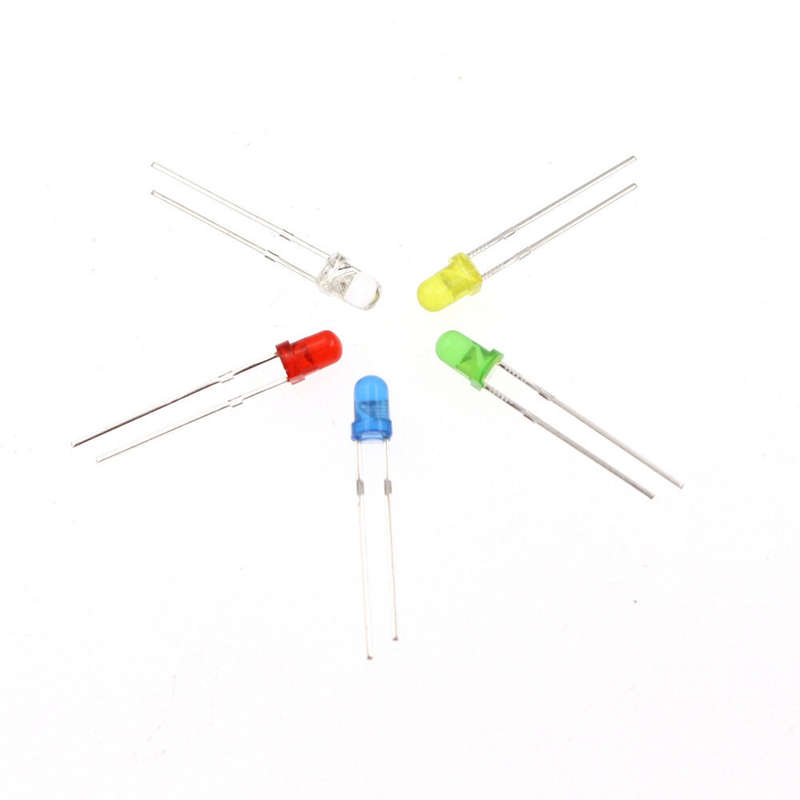 300PCS 3mm 5mm LED Light Emitting Diodes Electronic Kit F3 F5 Red Yellow Blue Green White Five Color