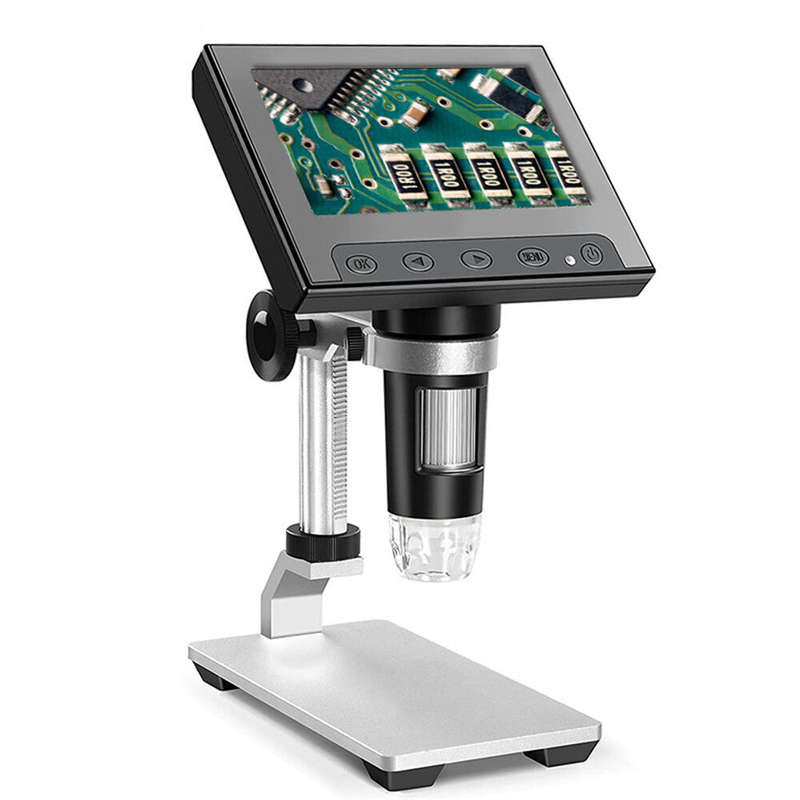 DM4 1000X Digital Microscope 4.3" HD LCD with 32GB Card Metal Bracket Magnifying Loupe Camera Lens 2