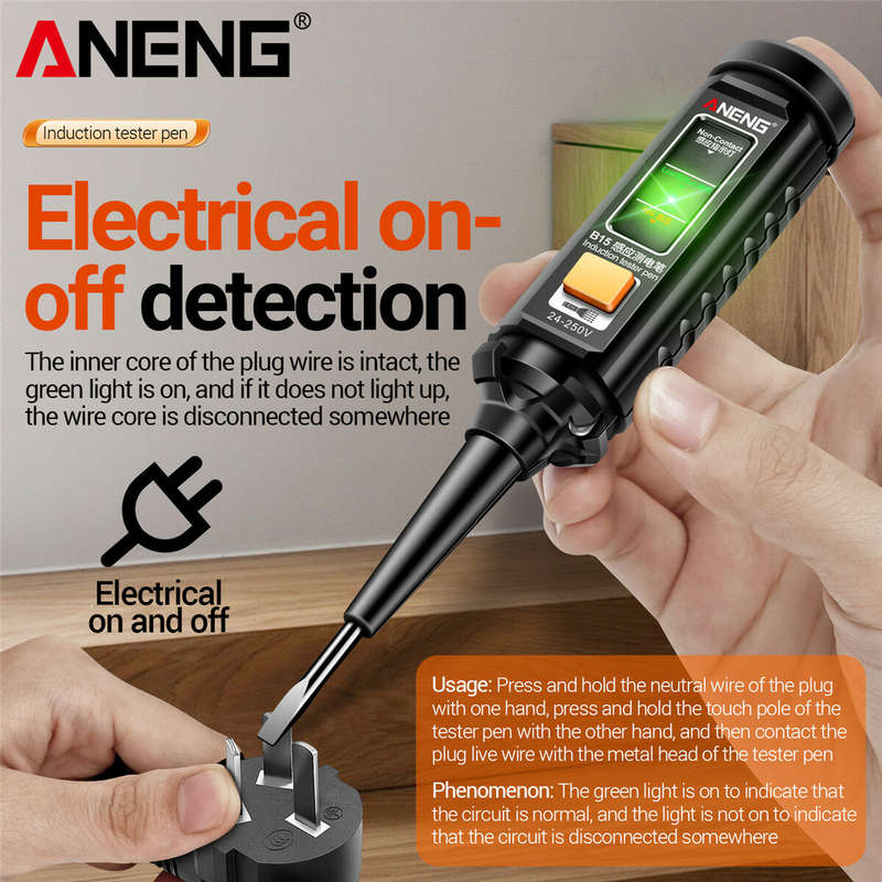 ANENG B15 Induction Tester Pen with Comprehensive Voltage Range Fault Detection Electric On/Off Dete