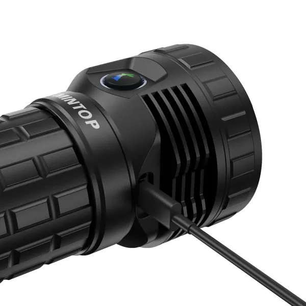 LUMINTOP Mach 4695 V2 26000LM Super Bright Strong Flashlight with 32000mAh 46950 Battery, Cooling Fa