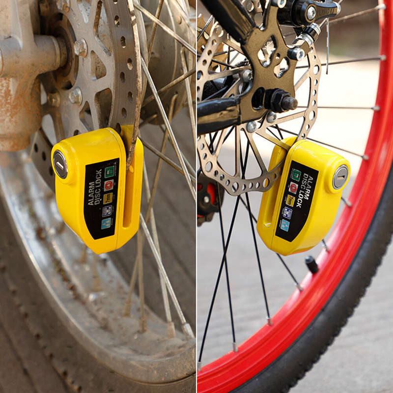 Bike Loud Warning Lock Security Alarm Protection Waterproof Large Capacity Battery Aluminum Alloy Wh